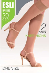 Conte/Esli Irise 20 Den - Thin Knee-Highs For Women - 2 Pairs (Pack) (14С-72СПЕ)