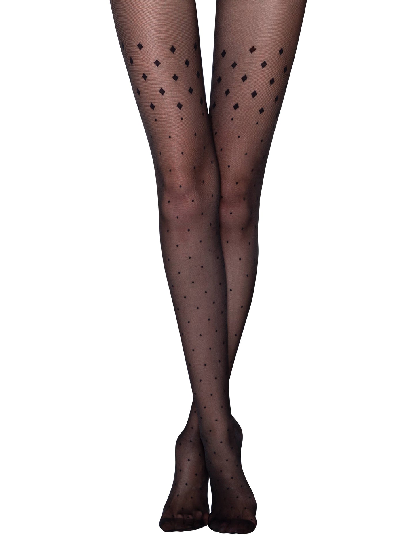 Conte Evening 20 Den - Fantasy Women's Tights with pattern "dots and triangles", imitating stockings (21С-93СП)