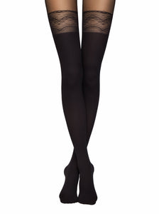 Conte Delight 50 Den - Fantasy Women's Tights with a pattern "imitation stockings with openwork slimming panties" (16С-129СП)