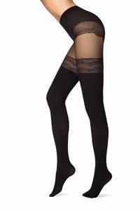 Conte Delight 50 Den - Fantasy Women's Tights with a pattern "imitation stockings with openwork slimming panties" (16С-129СП)