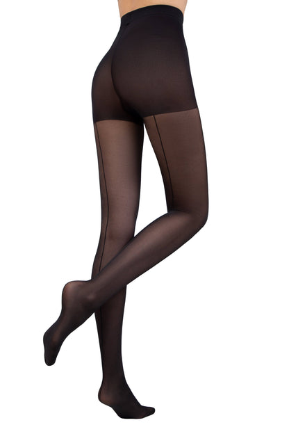 Conte Line Slim 40 Den - Shaping Fantasy Women's Tights with a seam imitation (22S-2SP)