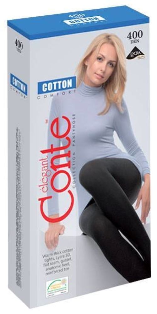 Conte Cotton 400 Den - Winter Warm Opaque Women's Tights (7С-25СП)