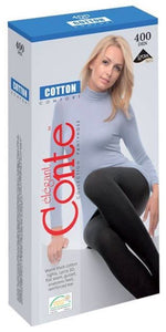 Conte Cotton 400 Den - Cotton Warm Opaque Women's Tights (7С-25СП)
