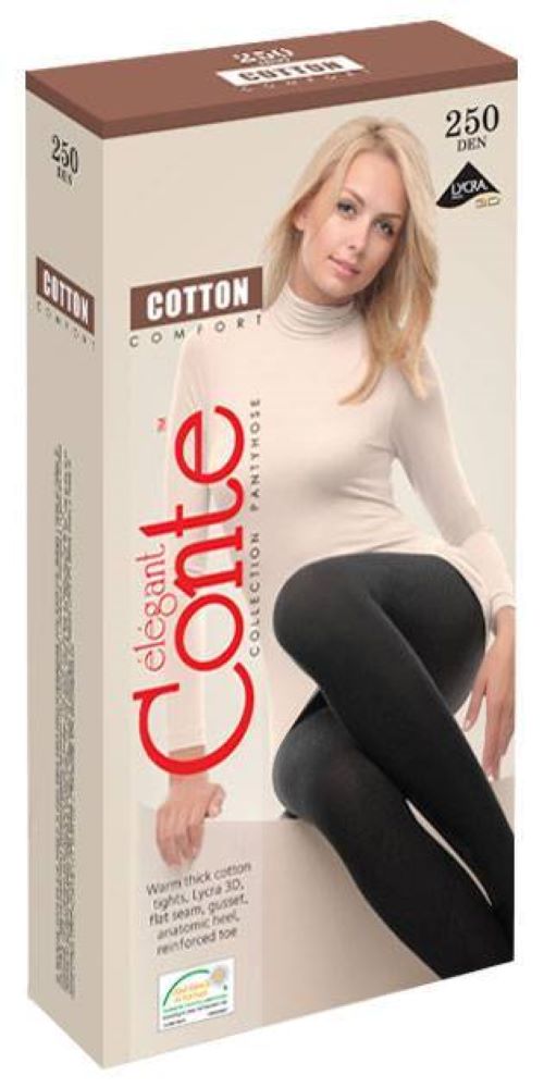Conte Cotton 250 Den - 70% Cotton Warm Opaque Women's Tights (6С-16СП)