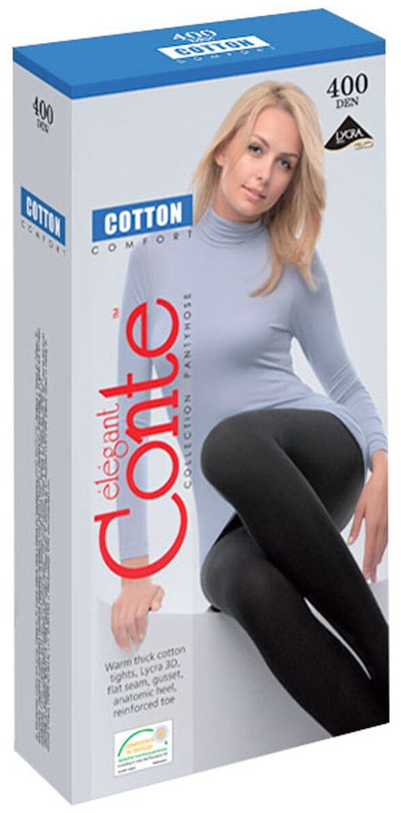 Conte Cotton 400 Den - Winter Warm Opaque Women's Tights (7С-25СП)