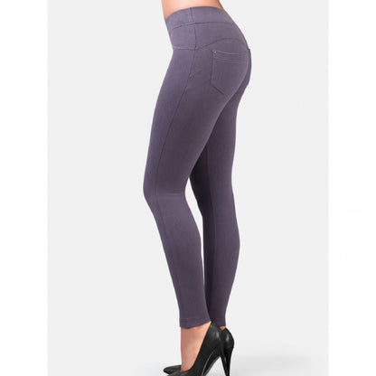 Conte Scarlett - Cotton Tight-fitting Women's Leggings from a knitted fabric "jean" (17С-317ТСП)