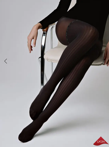 Conte Glam 40 Den - Fantasy Women's Tights with Stockings Imitation (19С-240СП)