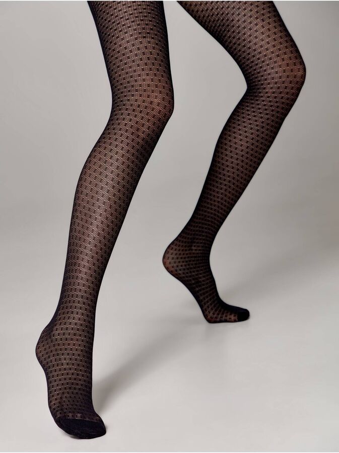 Conte Vision 30 Den - Fantasy Women's Tights with an openwork geometric pattern "dots" (20С-95СП)