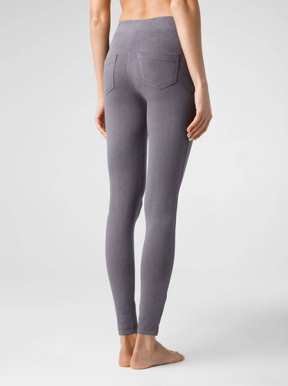 Conte Scarlett - Cotton Tight-fitting Women's Leggings from a knitted fabric "jean" (17С-317ТСП)