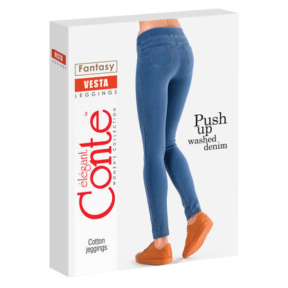 Conte Vesta - Cotton Push-up Washed Denim Women's Jeggings (16С-169ТСП)