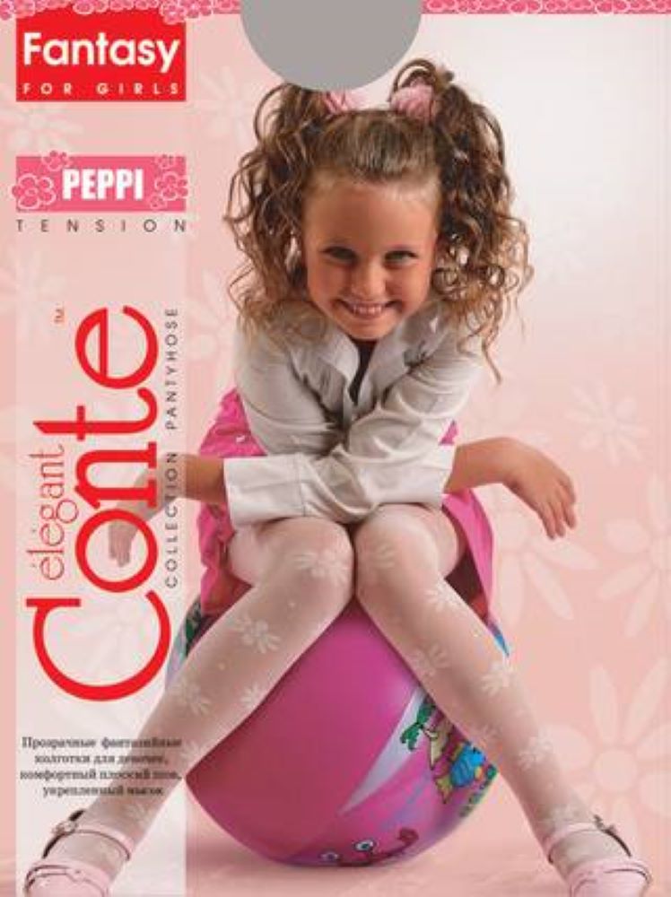 Conte Peppi 20 Den - Fantasy Thin Tights For Girls With Flowers - 4yr. (8С-101СП)