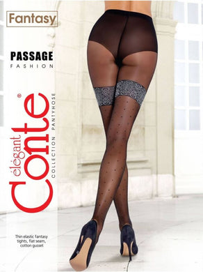 Conte Passage 20 Den - Fantasy Polka Dots Stockings Imitation Women's Tights (17С-81СП)
