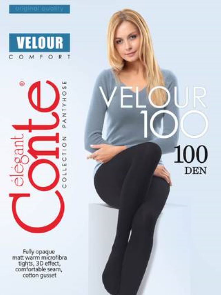 Conte Velour 100 Den - Microfibra Opaque Women's Tights (18С-69СП)