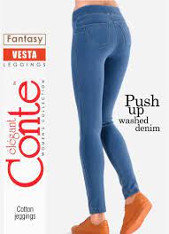 Conte Cotton Push-up Washed Denim Women's Jeggings - Vesta (16С-169ТСП)