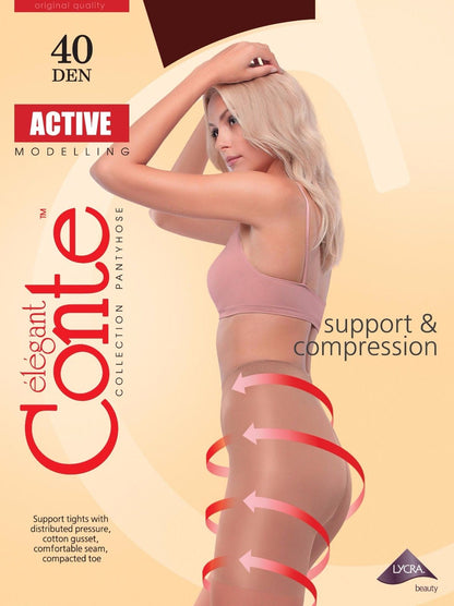 Conte Active 40 Den - Modelling Control Top Women's Tights (8S-61SP)
