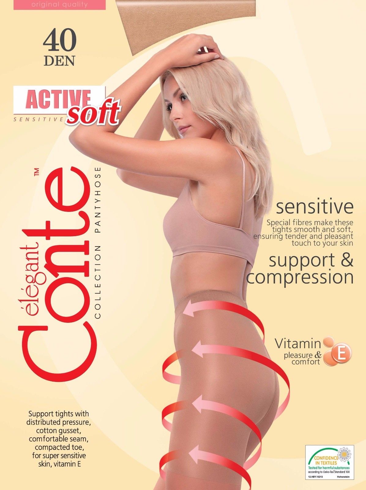 Conte Active Soft 40 Den - Modelling Control Top Women's Tights (14С-70СП)