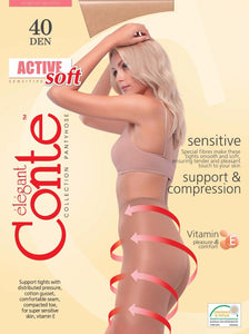 Conte Active Soft 40 Den - Modelling Control Top Women's Tights (14С-70СП)