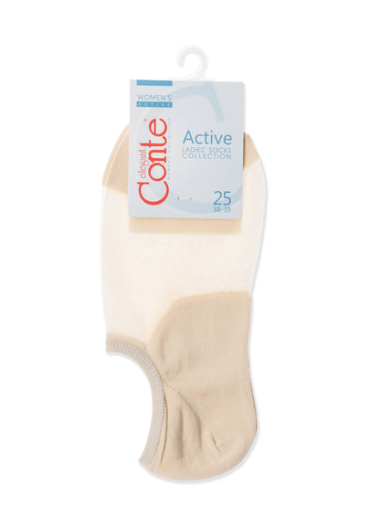 Conte Active #18С-4СП(000) - Лот из 2 пар женских хлопковых носков (с прозрачной сетчатой вставкой)