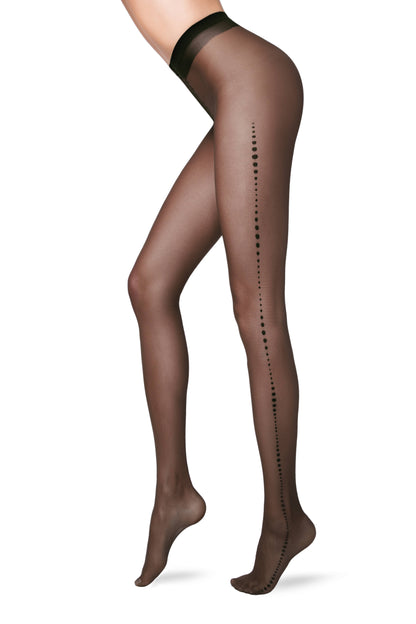 Conte Lira 20 Den - Fantasy Women's Tights with a line of large dots (16S-44SP)