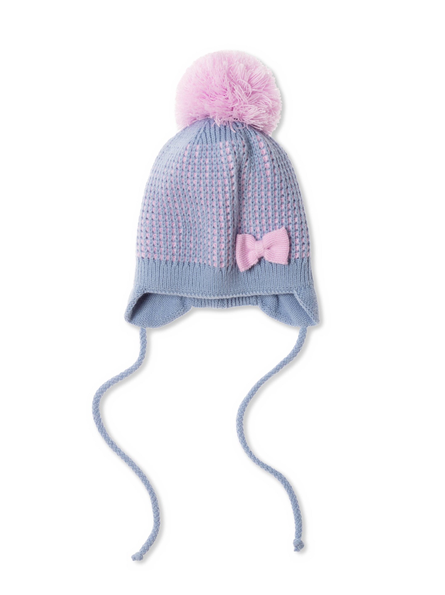Conte/Esli Double knitted kids hat with pom-pom - For Girls (17С-2СП)