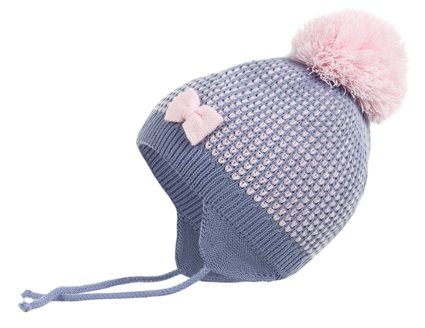 Conte/Esli Double knitted kids hat with pom-pom - For Girls (17С-2СП)
