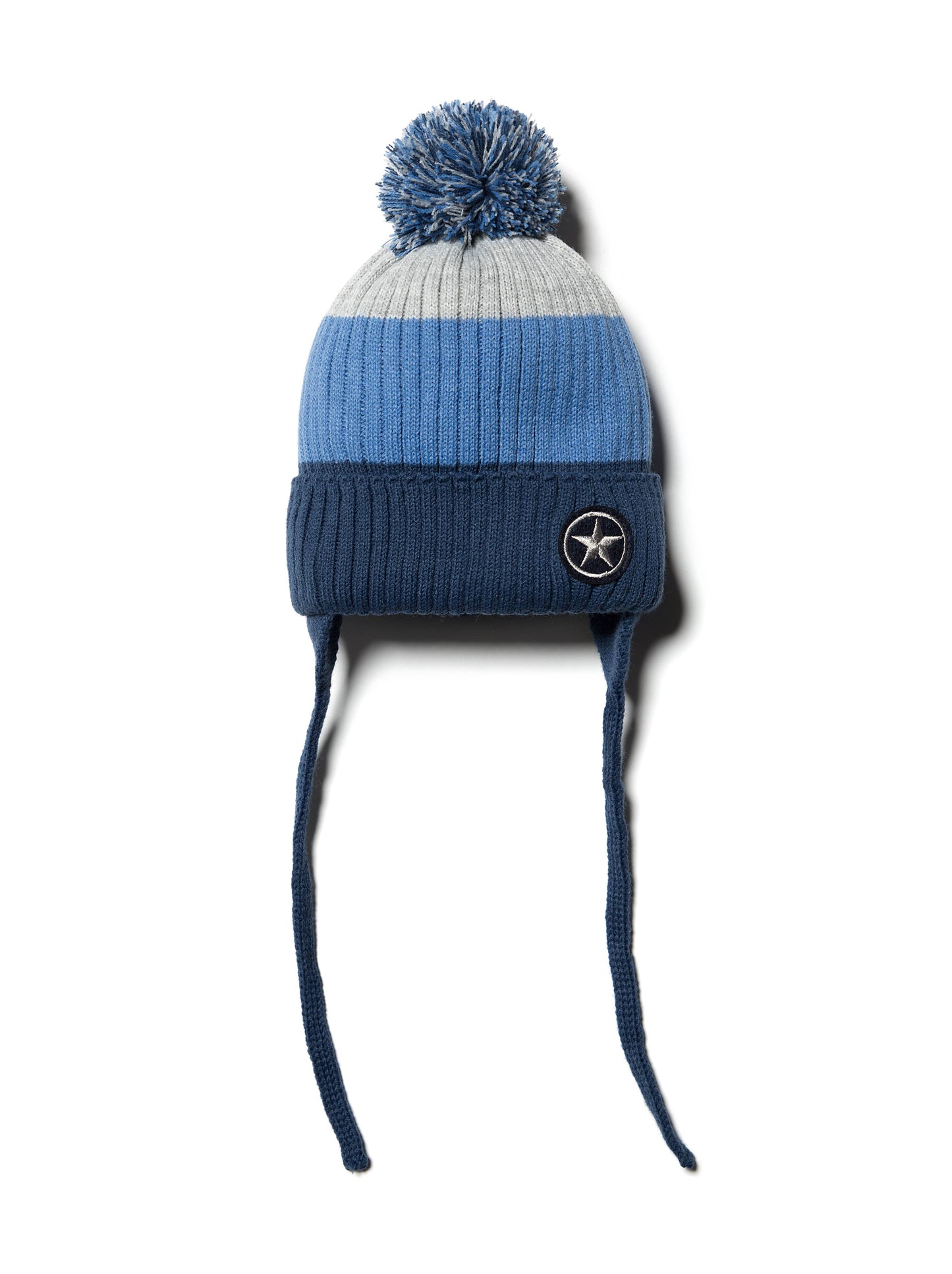Conte/Esli Double knitted kids hat with pompom & strings - For Boys (18С-42СП)
