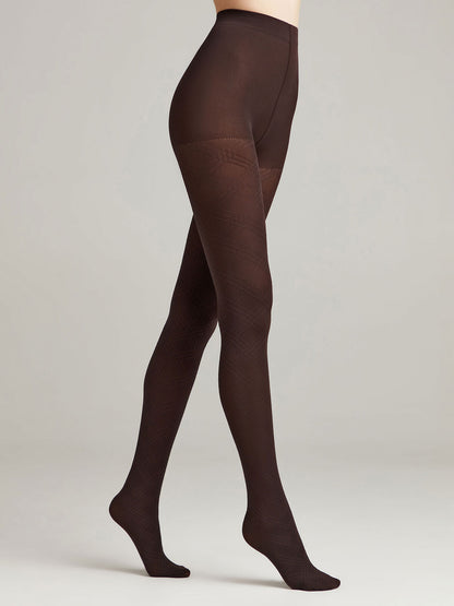 Conte Adele 45 Den - Fantasy Women's Tights with a relief geometric pattern "diamond" (18S-16SP)