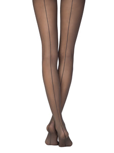 Conte Linea 20 Den - Fantasy Thin Women's Tights with a pattern "imitation of the grid with a seam" (14С-47СП)