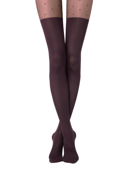 Conte Sensation 60 Den - Fantasy Opaque Stockings Imitation Women's Tights with Polka Dots (18С-15СП)