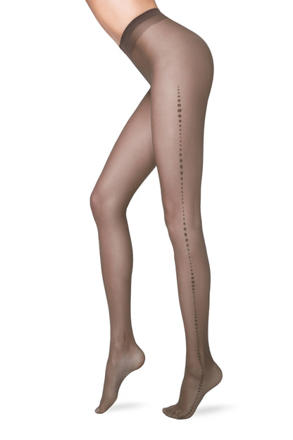 Conte Lira 20 Den - Fantasy Women's Tights with a line of large dots (16S-44SP)