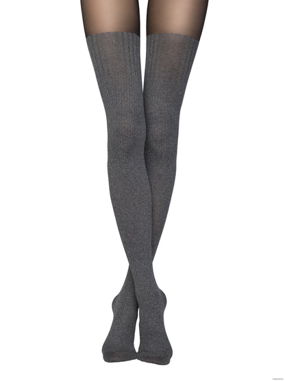 Conte Demi 50 Den - Fantasy Opaque Women's Tights with Imitation Mélange Golfs (13S-71SP)