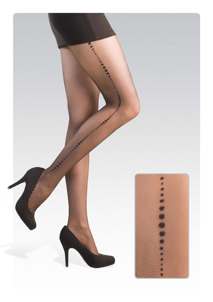 Conte Lira 20 Den - Fantasy Women's Tights with a line of large dots (16S-44SP)