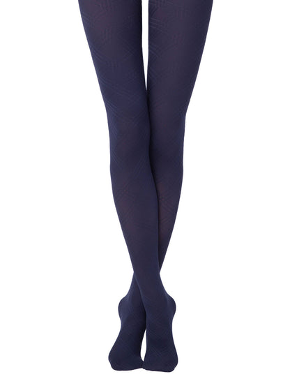 Conte Adele 45 Den - Fantasy Women's Tights with a relief geometric pattern "diamond" (18S-16SP)