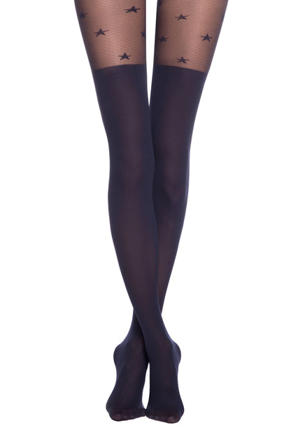 Conte Starlight 60 Den - Fantasy Opaque Women's Tights with a golfs imitate & stars (19С-7СП)