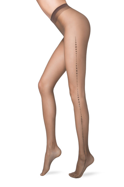 Conte Lira 20 Den - Fantasy Women's Tights with a line of large dots (16S-44SP)