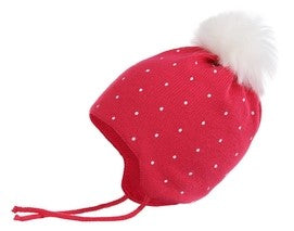 Conte/Esli Double knitted kids hat with fur pom-pom - For Girls (16С-96СП)