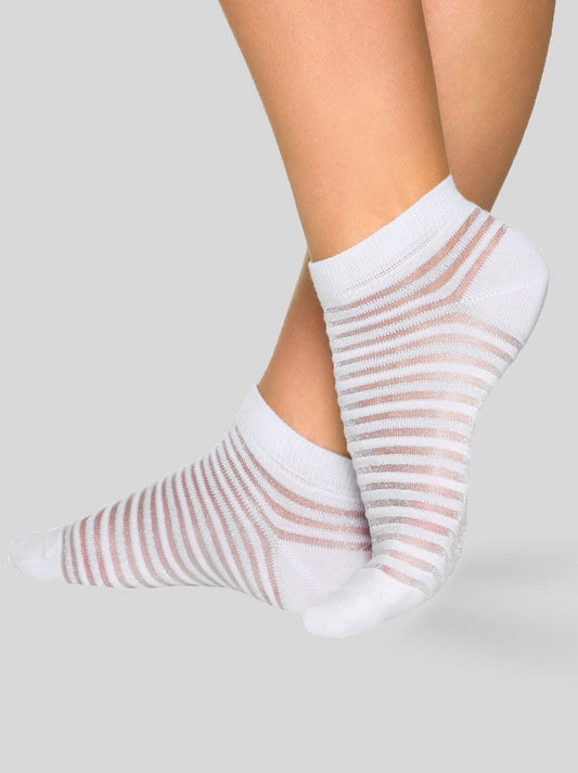 Conte Active #17S-71SP(123) - 1 pair Cropped Cotton Women's Socks with Lurex