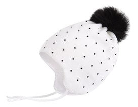 Conte/Esli Double knitted kids hat with fur pom-pom - For Girls (16С-96СП)