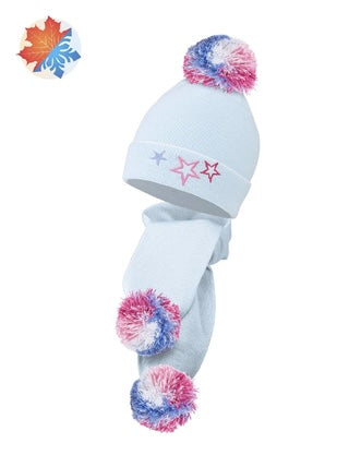 Conte/Esli Knitted Children's Set (Cap and Scarf) - For Girls (17С-95СП) & (17С-184СП)