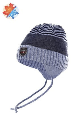 Conte/Esli Double knitted kids hat with strings - For Boys (17С-36СП)