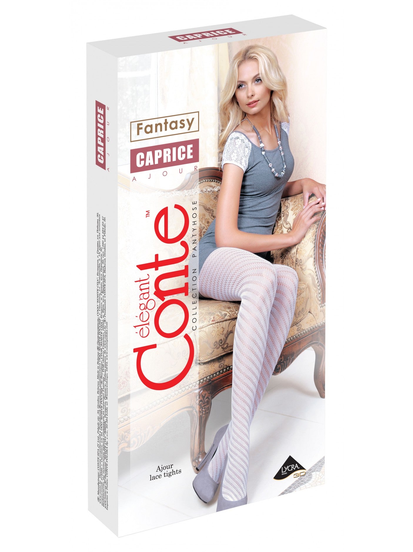 Conte Caprice - Cotton Ajour Openwork Women's Tights (13С-42СП)