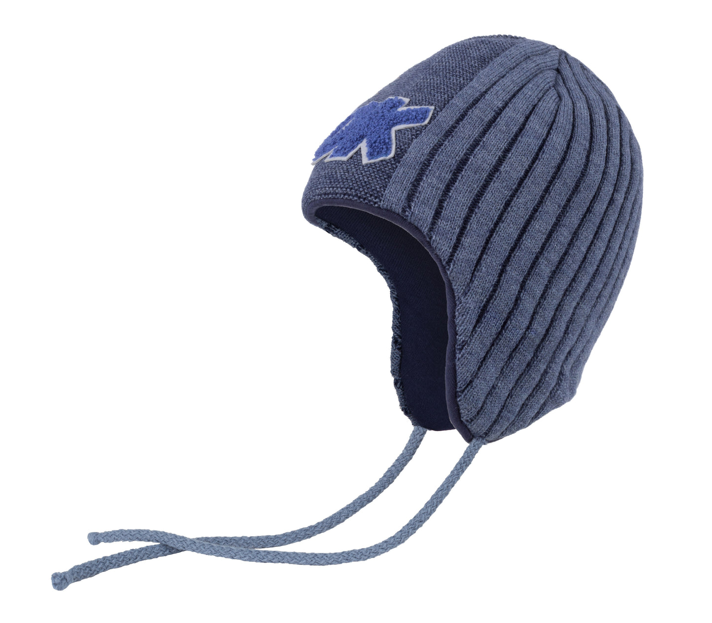 Conte/Esli Double knitted kids hat with strings, supplemented with insulation IsoSoft - For Boys (17С-153СП)