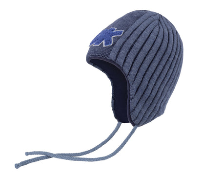 Conte/Esli Double knitted kids hat with strings, supplemented with insulation IsoSoft - For Boys (17С-153СП)