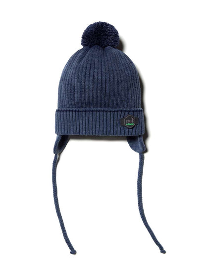 Conte/Esli Double knitted kids hat with pompom & strings - For Boys (17С-111СП)