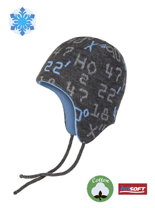 Conte/Esli Double knitted kids hat with strings - For Boys (18С-41СП)