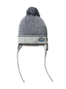 Conte/Esli Double knitted kids hat with pompom & strings - For Boys (17С-111СП)