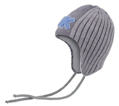 Conte/Esli Double knitted kids hat with strings, supplemented with insulation IsoSoft - For Boys (17С-153СП)