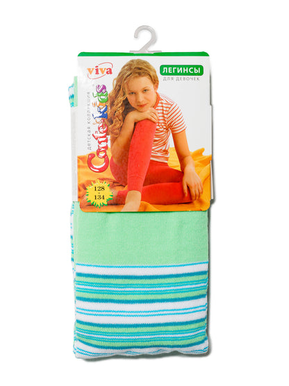 Conte Viva #6С-14СП(007) - Kids Cotton Classic Striped Leggings for Girls