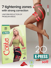 Load image into Gallery viewer, Conte X-Press Soft 20 Den - 5 Modelling Belts Control Top Women&#39;s Tights (8С-66СП)