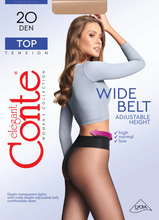 Load image into Gallery viewer, Conte Top 20 Den - Classic Women&#39;s Tights Sheer to Waist T-top Low Waist (8С-29СП)
